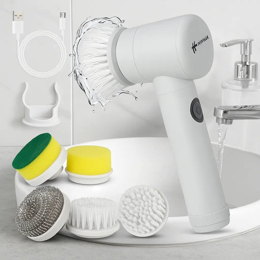 Electric Multi-Purpose Cleaning Brush Set – 5-in-1 Powerful Scrubber