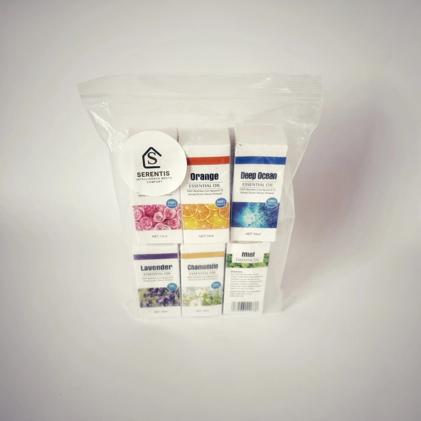 6-in-1 Aromatherapy Essential Oils Gift Set – Rose, Lavender, Chamomile, Orange, Mint & Deep Ocean (10ml)